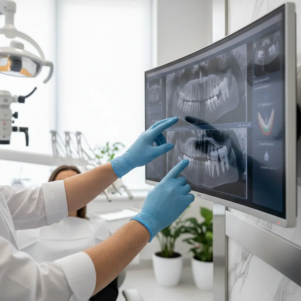 Dentiste expliquant les options Invisalign à un patient dans la clinique Bô Sourire Rabat