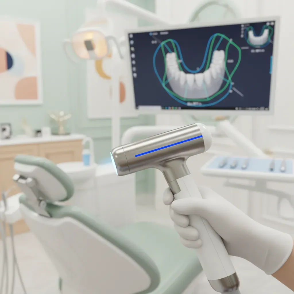 Dentiste pédiatrique examinant les dents d'un enfant à la clinique Bô Sourire Rabat