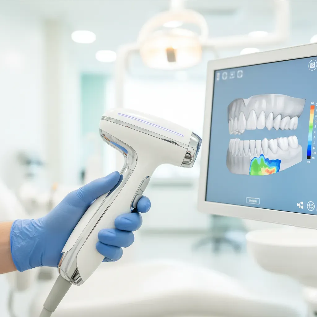 Équipe de dentistes Bô Sourire utilisant un scanner dentaire 3D pour un diagnostic précis à Rabat Agdal