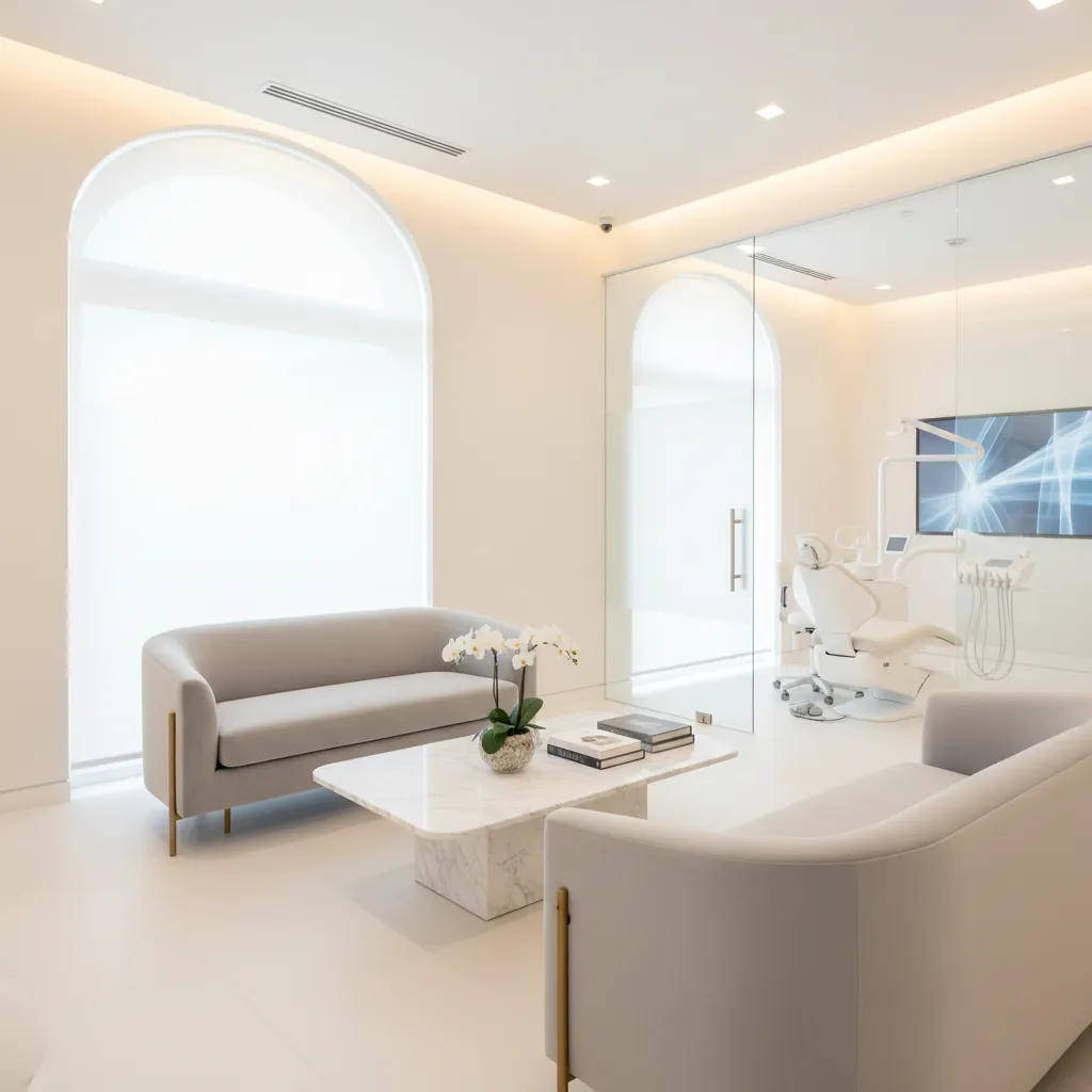 Intérieur moderne et accueillant de la clinique dentaire Bô Sourire Agdal