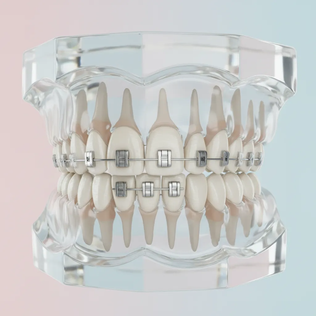 Orthodontiste expliquant un traitement avec un scanner dentaire 3D à un enfant et ses parents à la Clinique Bô Sourire, Agdal.