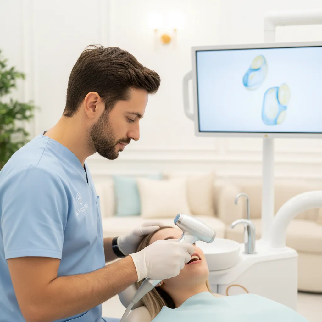 Sourire radieux d'une patiente après la pose d'implants dentaires chez Bô Sourire Agdal